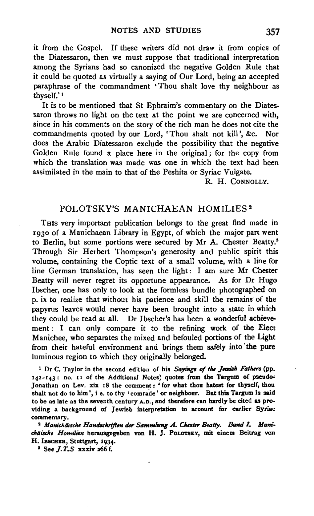 357 Polotsky's Manichaean Homilies 2