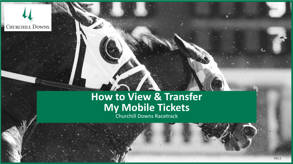 How to View & Transfer My Mobile Tickets