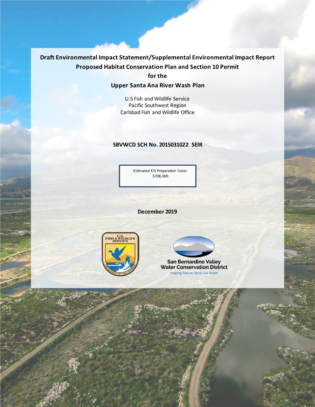 Draft EIS for the Upper Santa Ana River Wash Habitat Conservation Plan