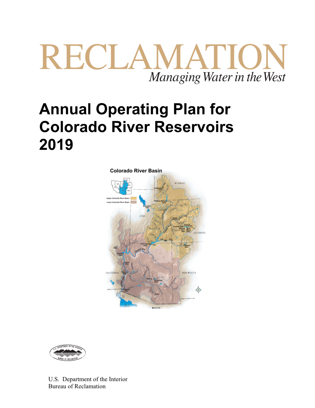 2019 Annual Operating Plan for Colorado River Reservoirs