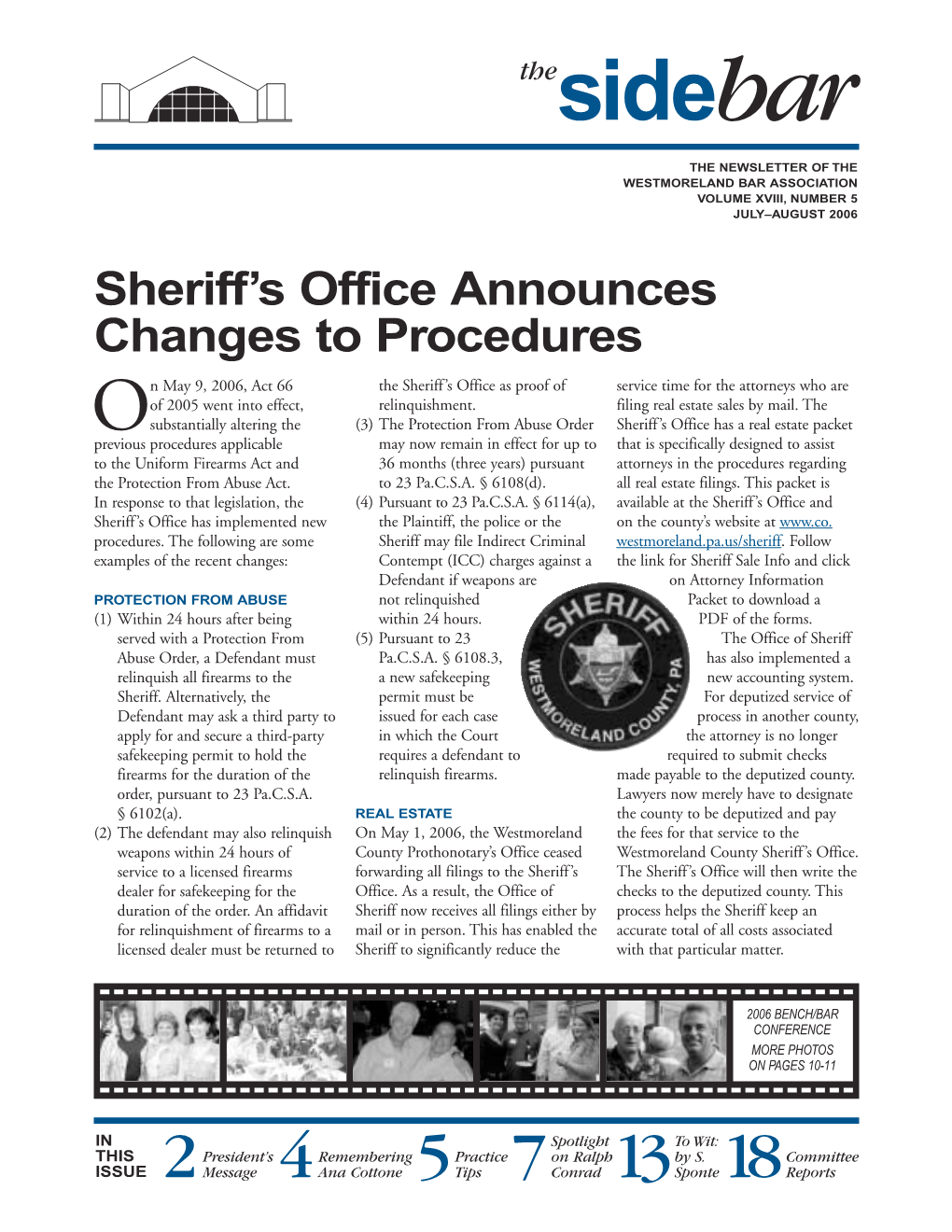 Sheriff's Office Announces Changes to Procedures