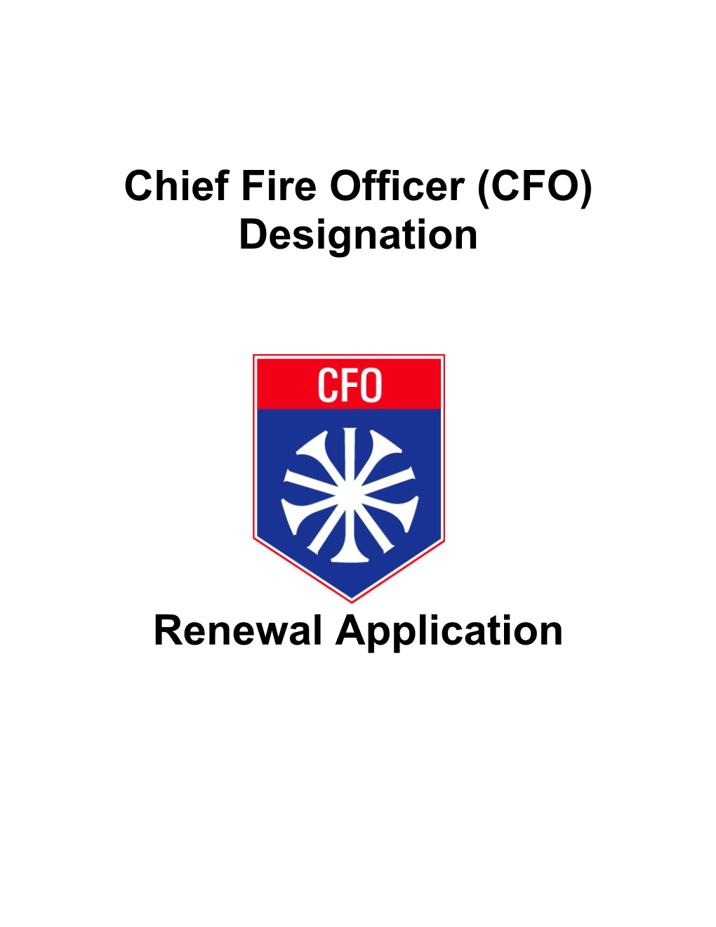 CFO Renewal Application