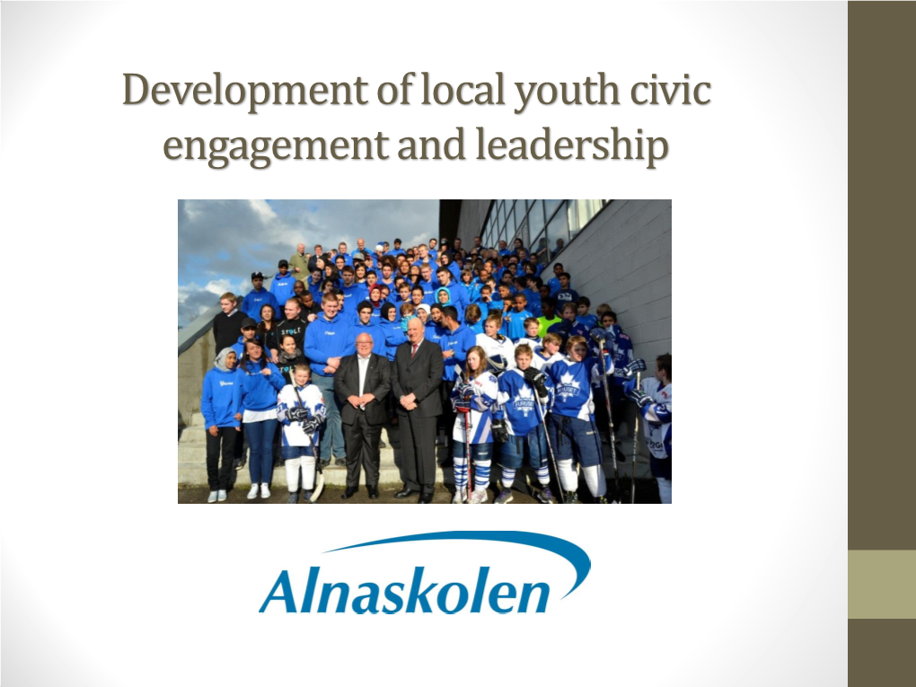 Development of Local Youth Civic Engagement and Leadership