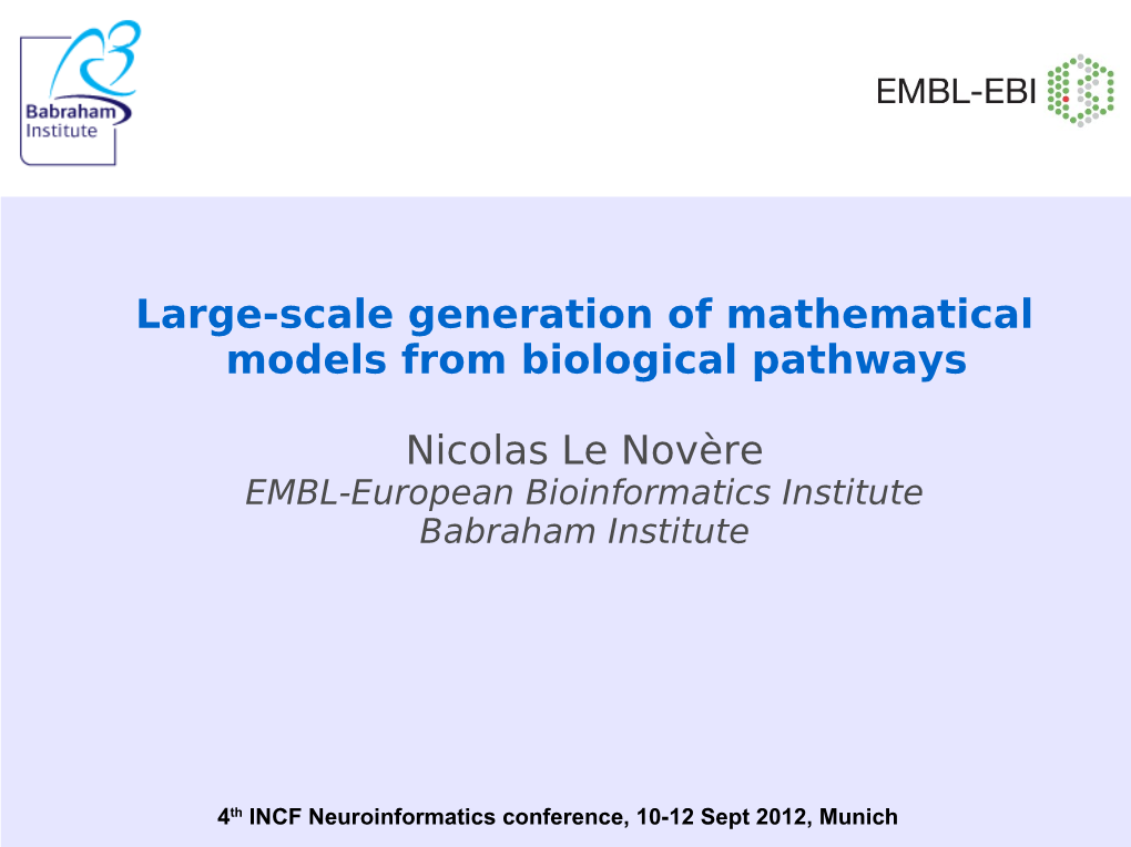 Large-Scale Generation of Mathematical Models from Biological Pathways