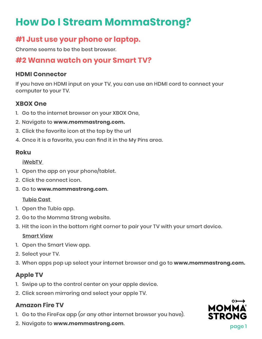 How Do I Stream Mommastrong? #1 Just Use Your Phone Or Laptop