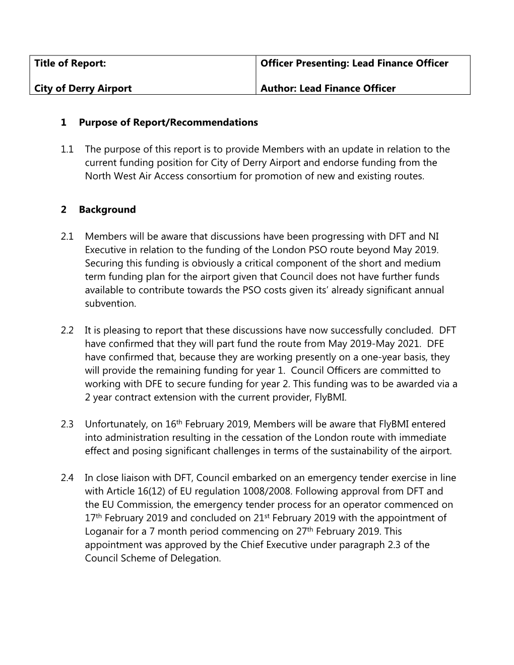 City of Derry Airport PDF 45 KB