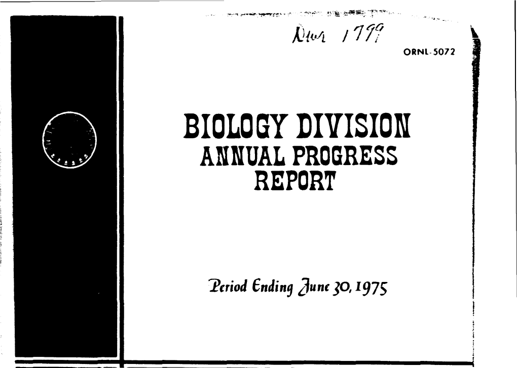 Biology Division Annual Progress Report