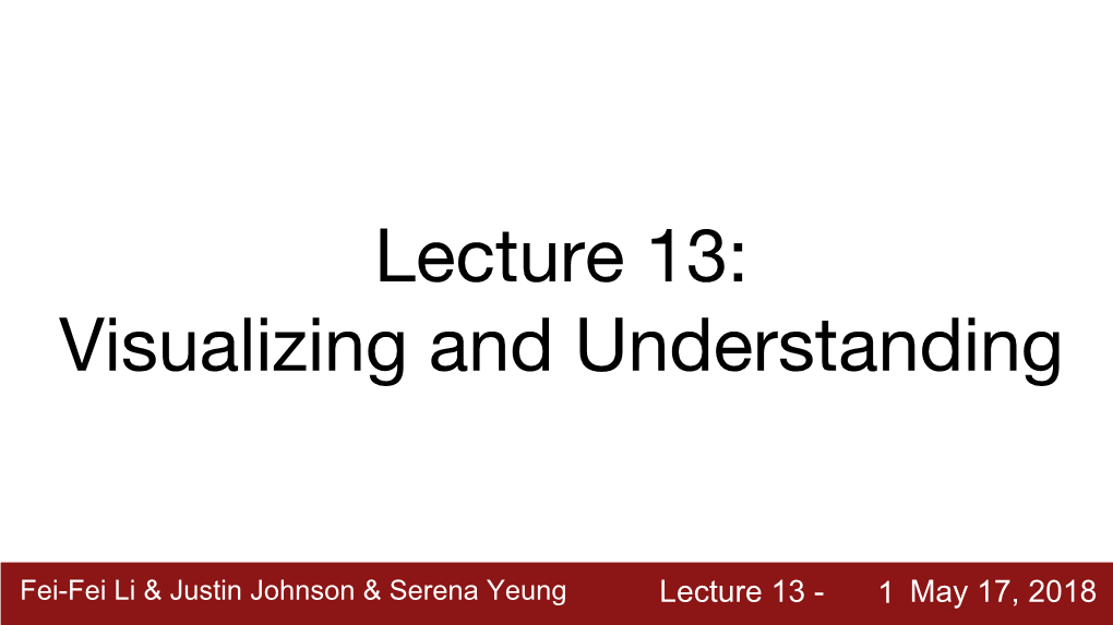 Cs231n 2018 Lecture13.Pdf