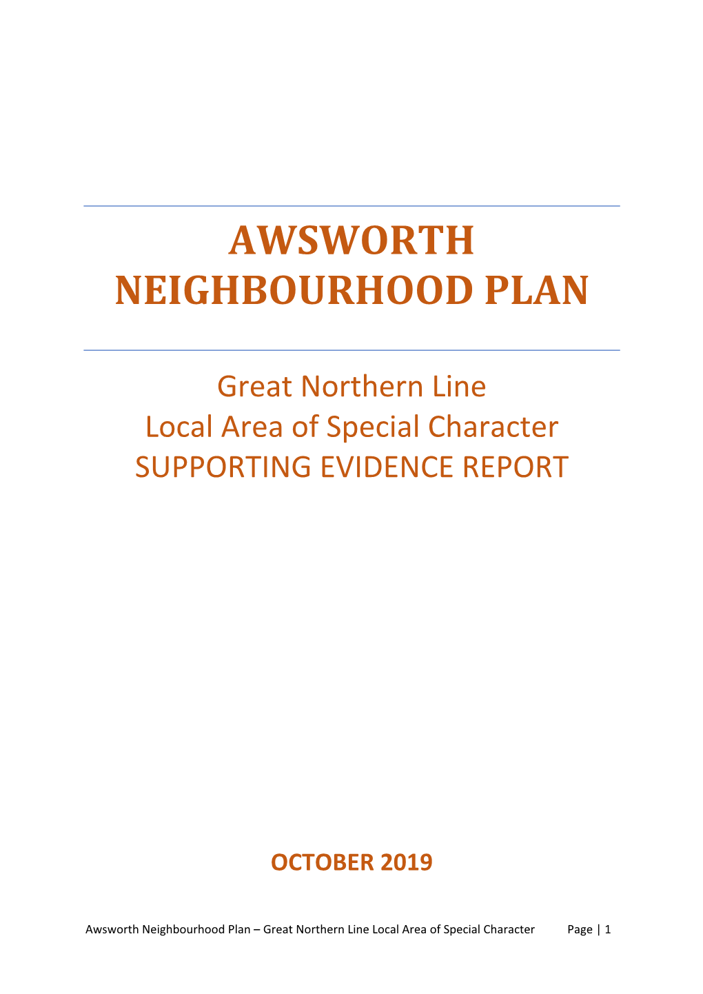Awsworth Neighbourhood Plan