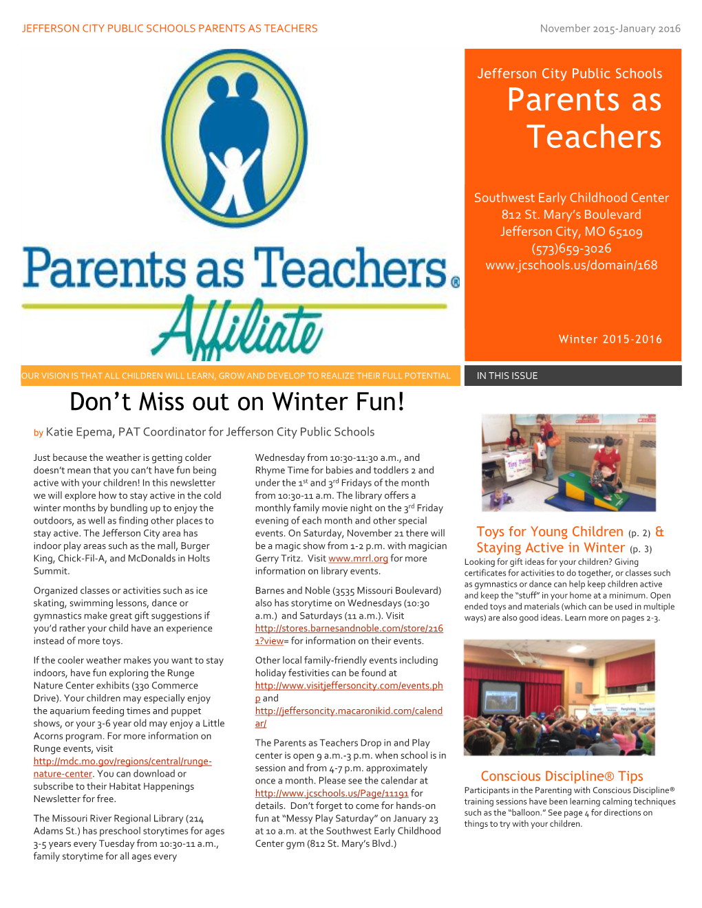 Winter 2015-2016 Newsletter