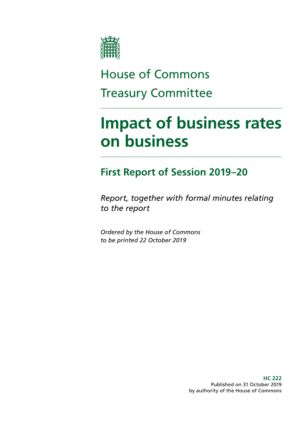 Impact of Business Rates on Business