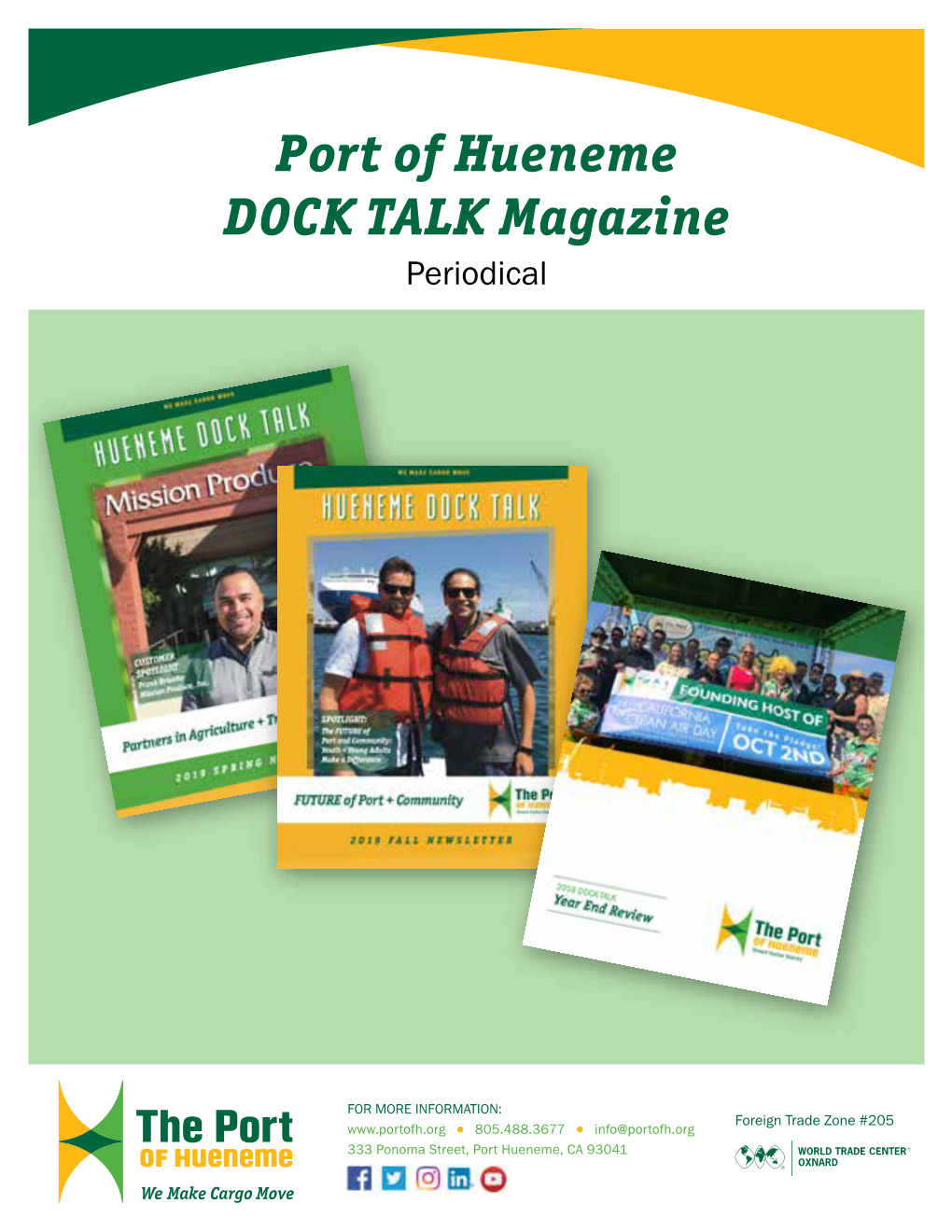 Port of Hueneme DOCK TALK Magazine Periodical