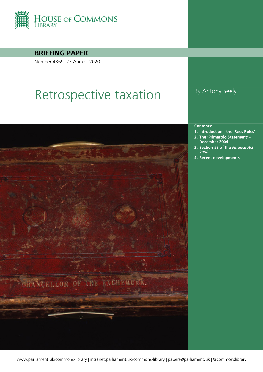 Retrospective Taxation