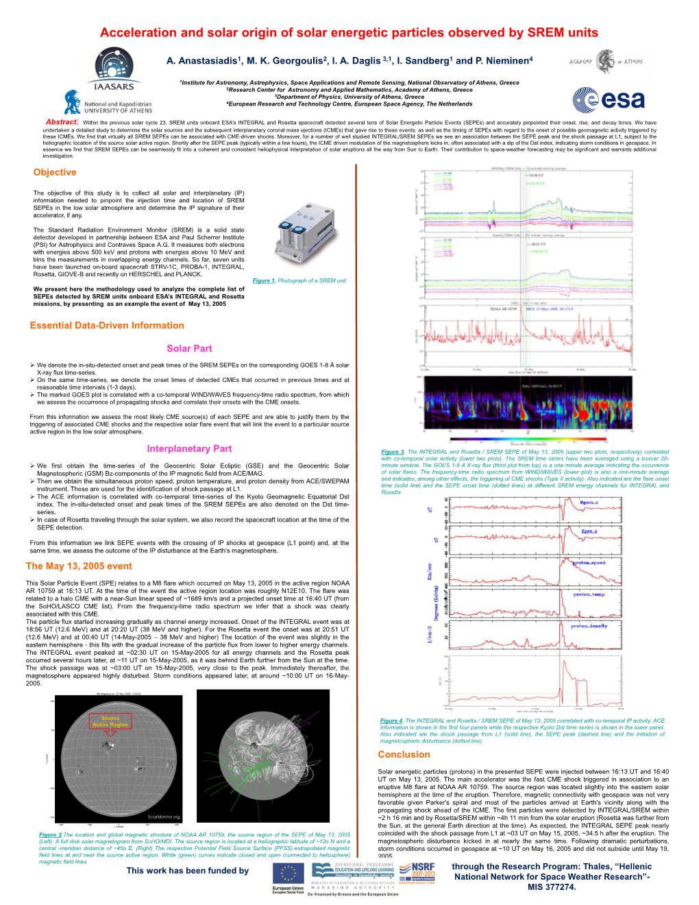 Acceleration and Solar Origin of Solar Energetic Particles Observed by SREM Units