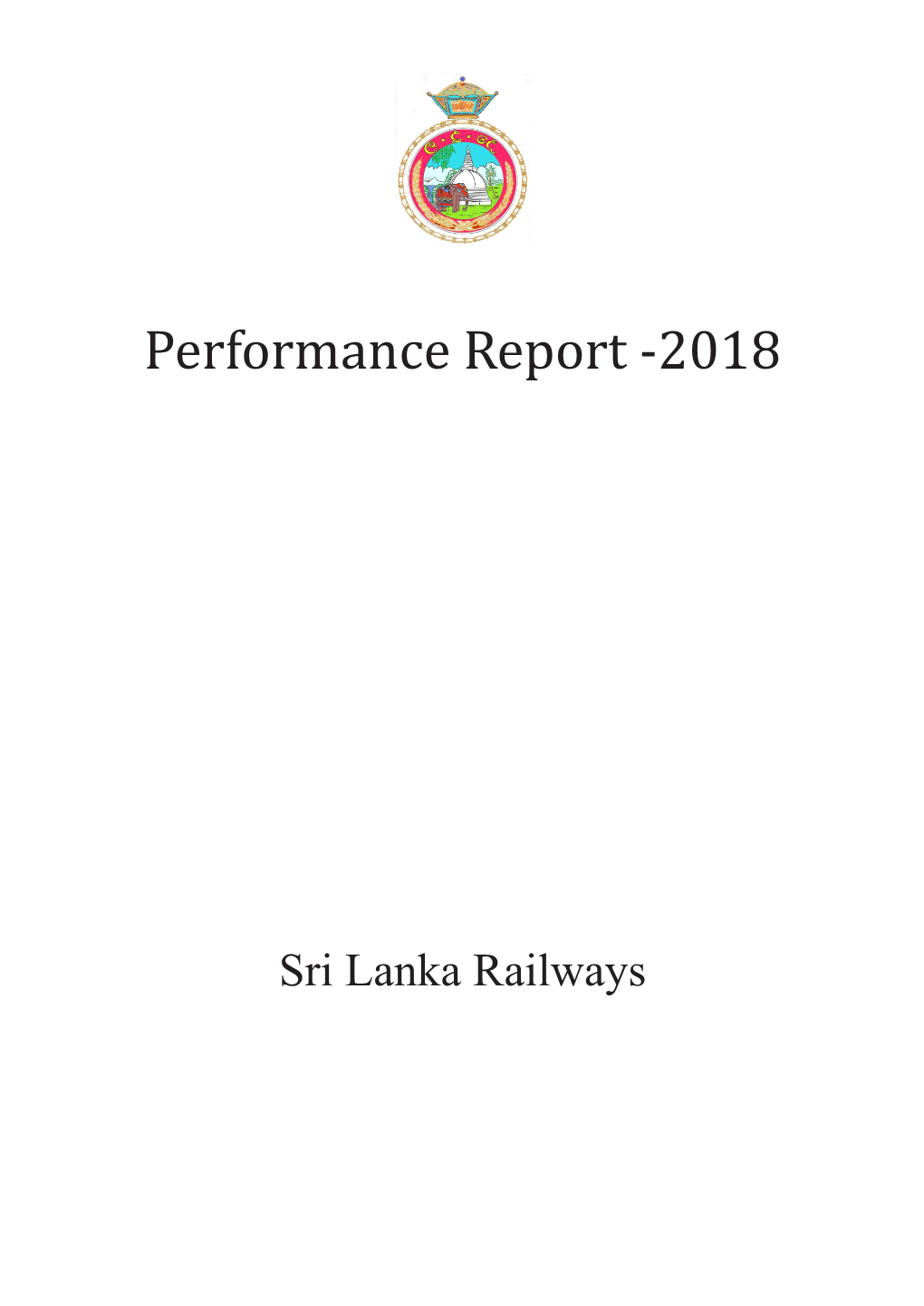 Performance Report of the Department of Sri Lanka Railway