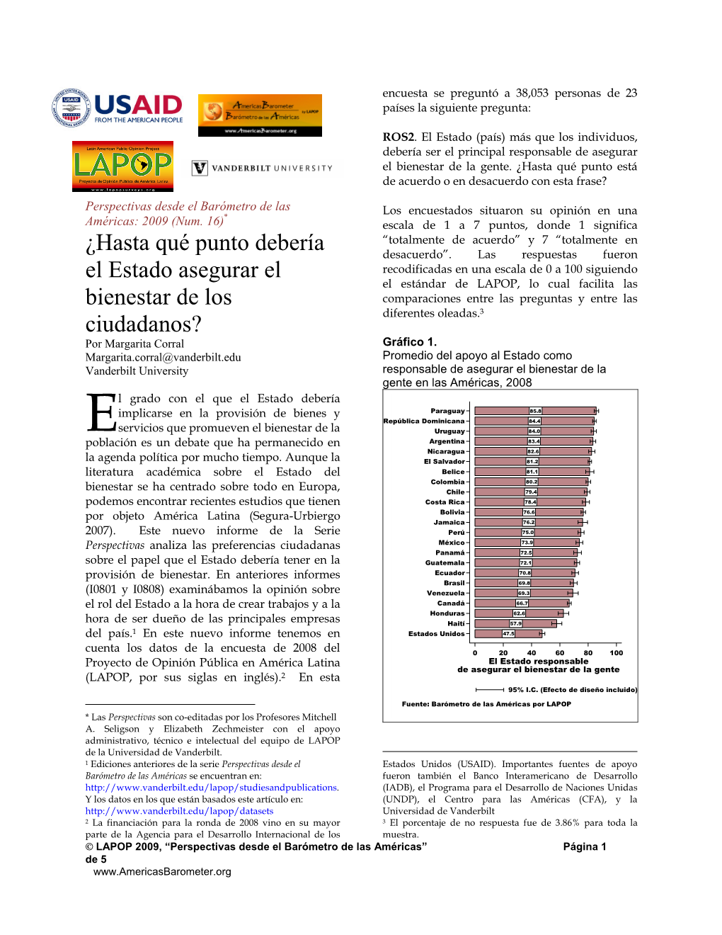 ¿Hasta Qué Punto Debería El Estado Asegurar El Bienestar De Los