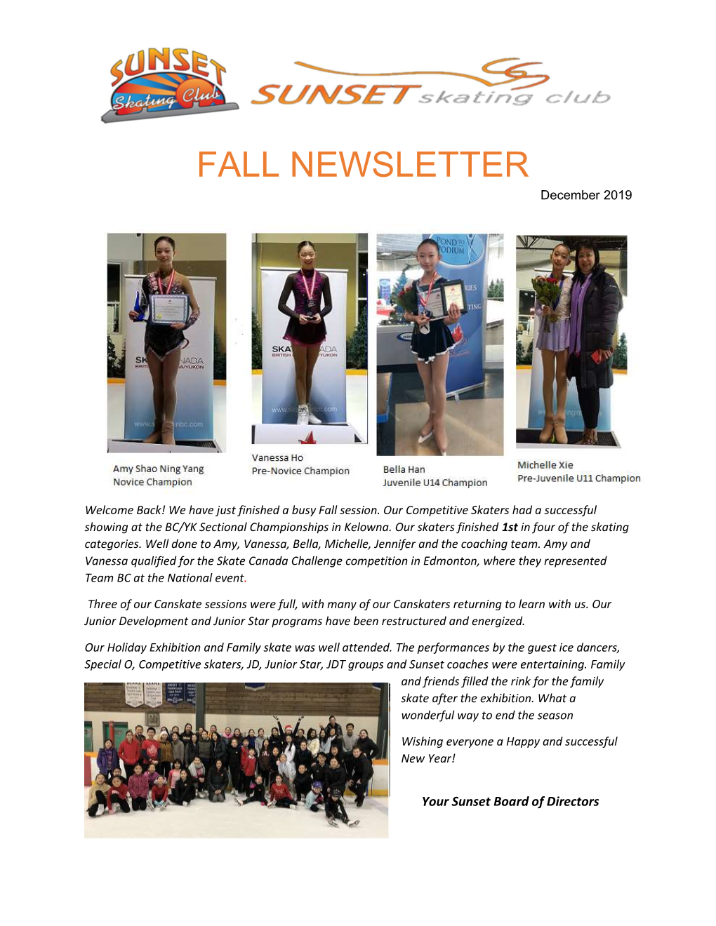 2019 Fall Newsletter