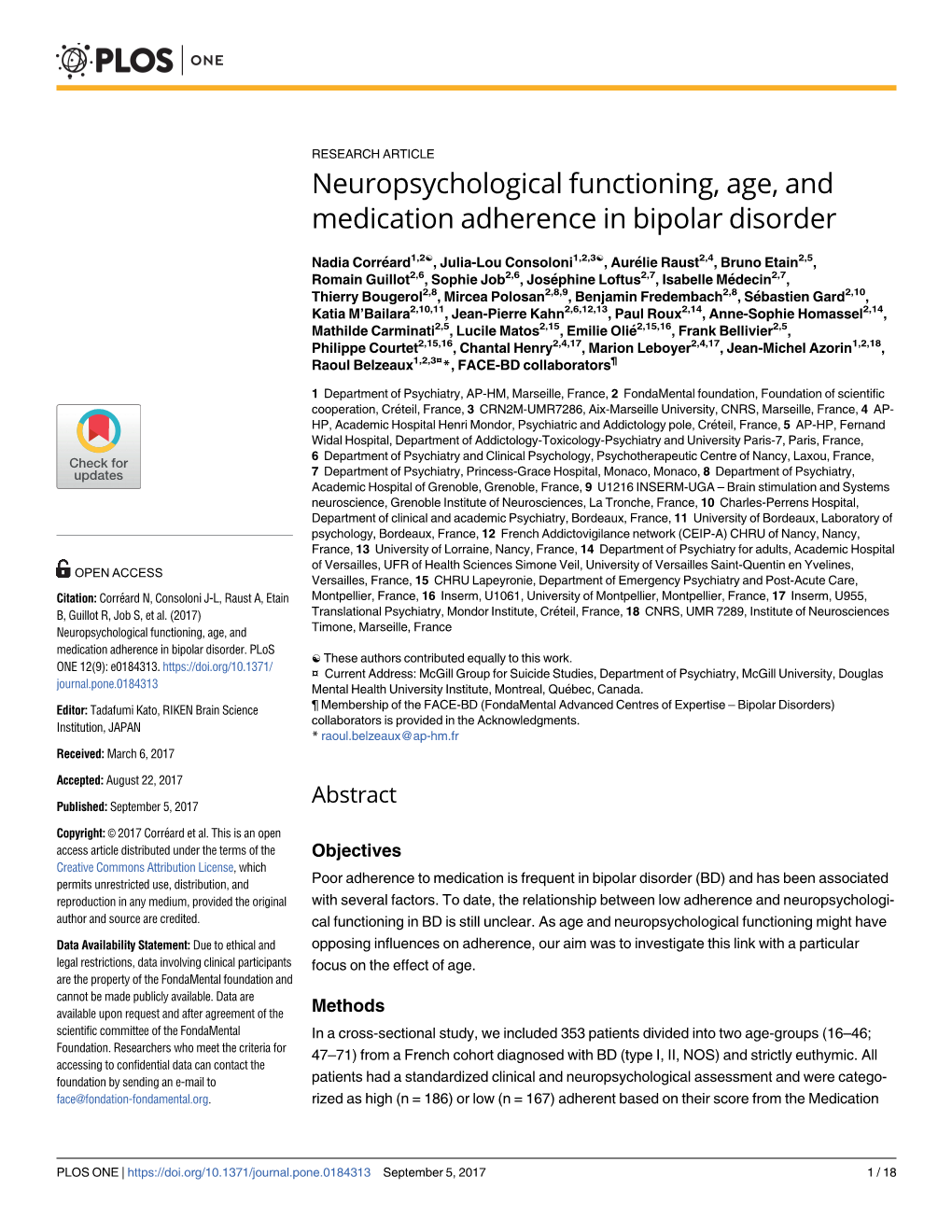 Neuropsychological Functioning, Age, and Medication Adherence in Bipolar Disorder