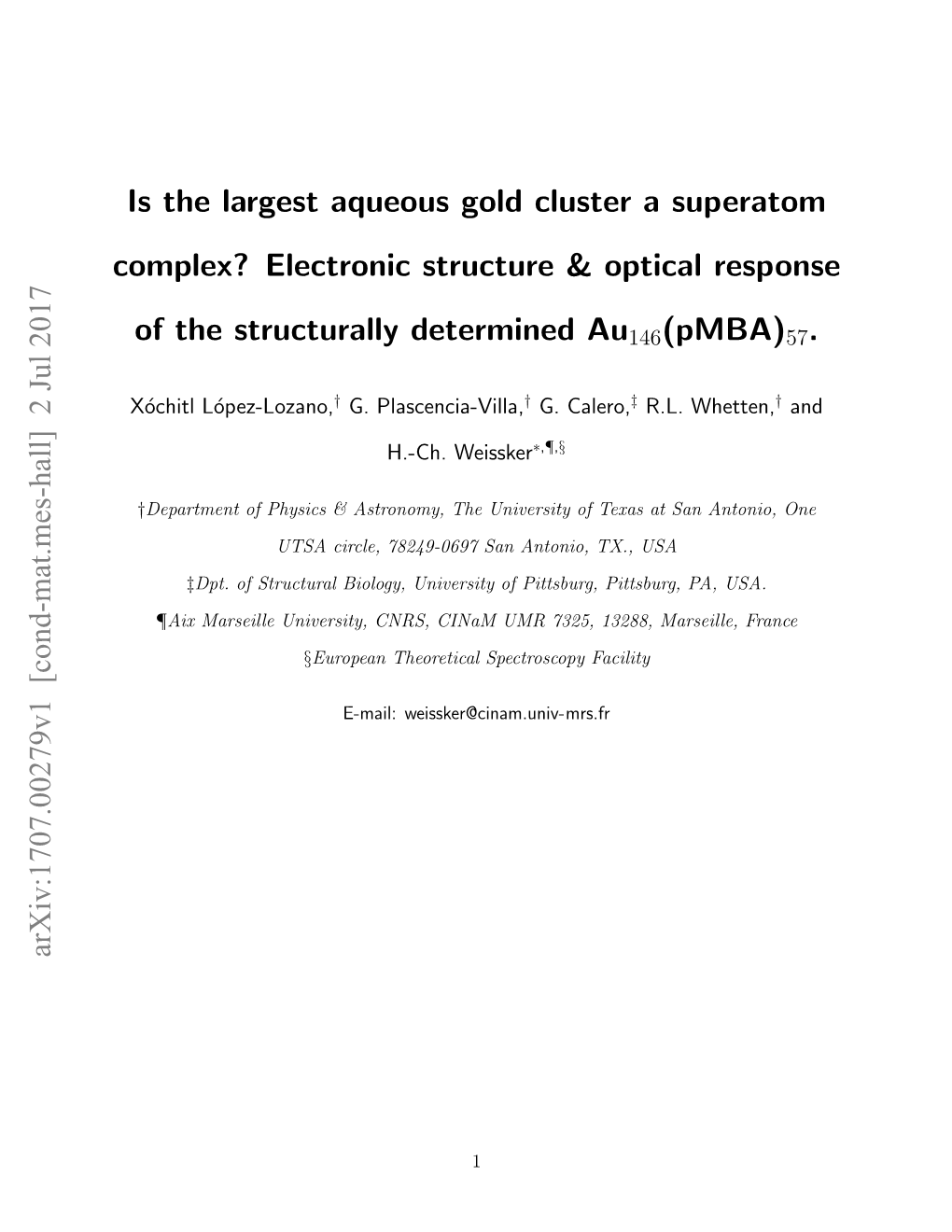 Is the Largest Aqueous Gold Cluster a Superatom Complex? Electronic Structure & Optical Response