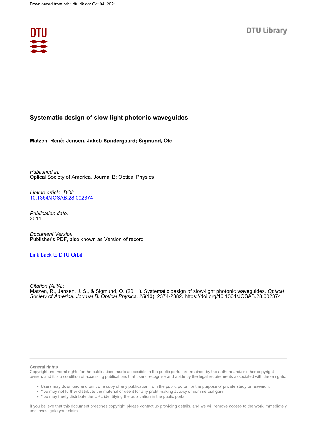 Systematic Design of Slow-Light Photonic Waveguides