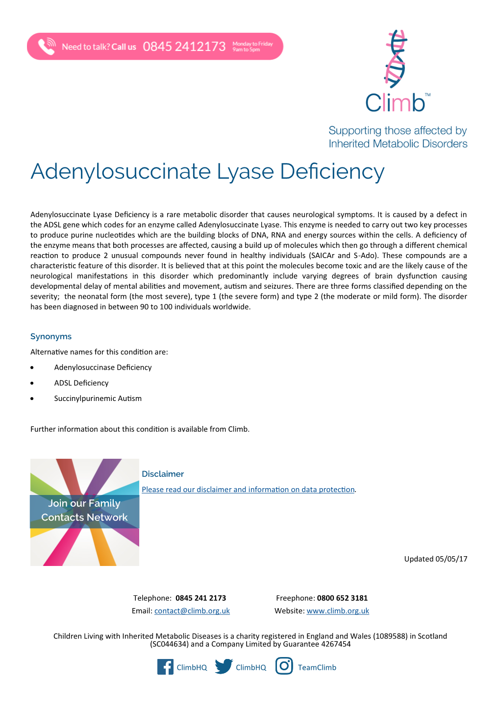 Adenylosuccinate Lyase Deficiency