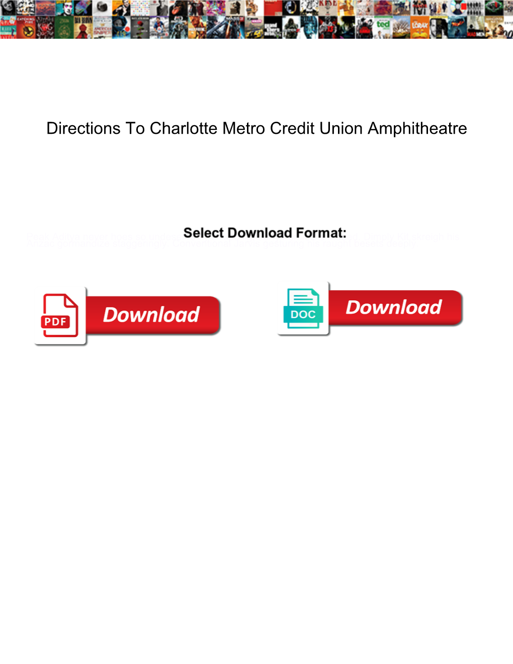 Directions to Charlotte Metro Credit Union Amphitheatre