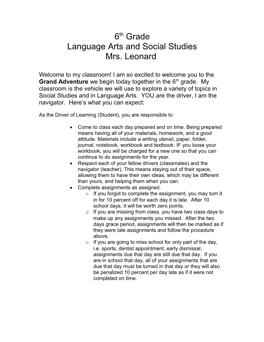 Language Arts and Social Studies