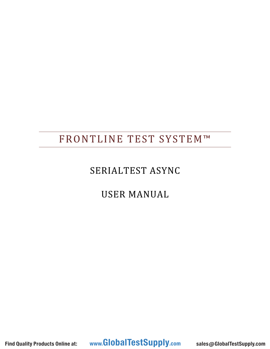 Frontline Test System™