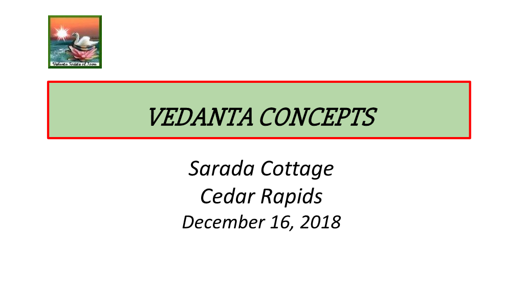 Vedanta Concepts