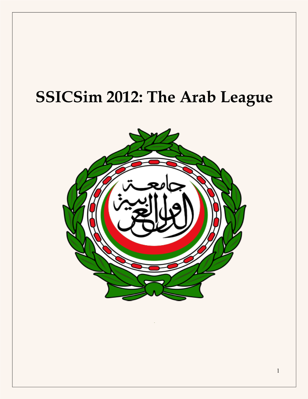 Ssicsim 2012: the Arab League