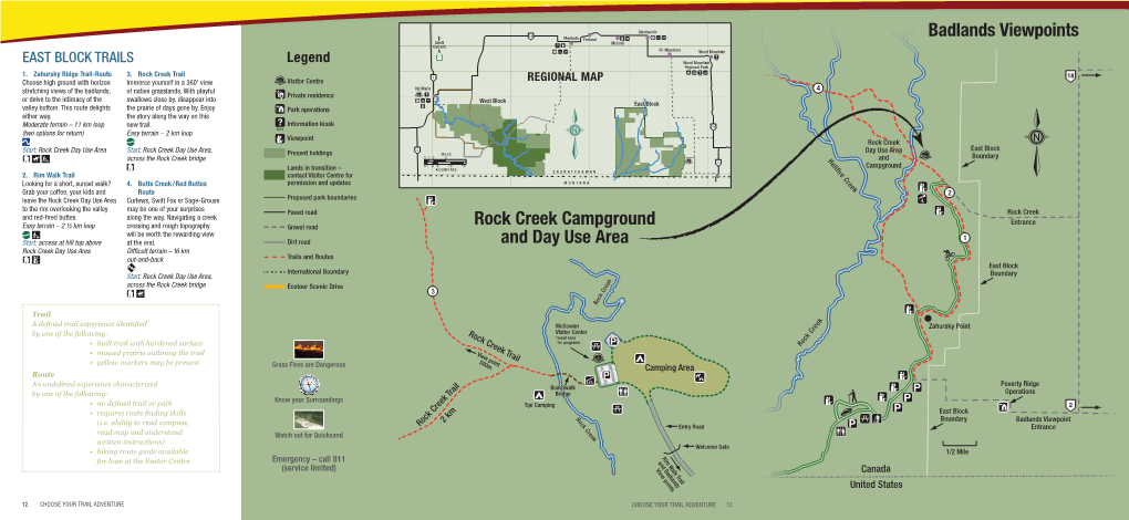 Rock Creek Campground and Day Use Area Badlands Viewpoints