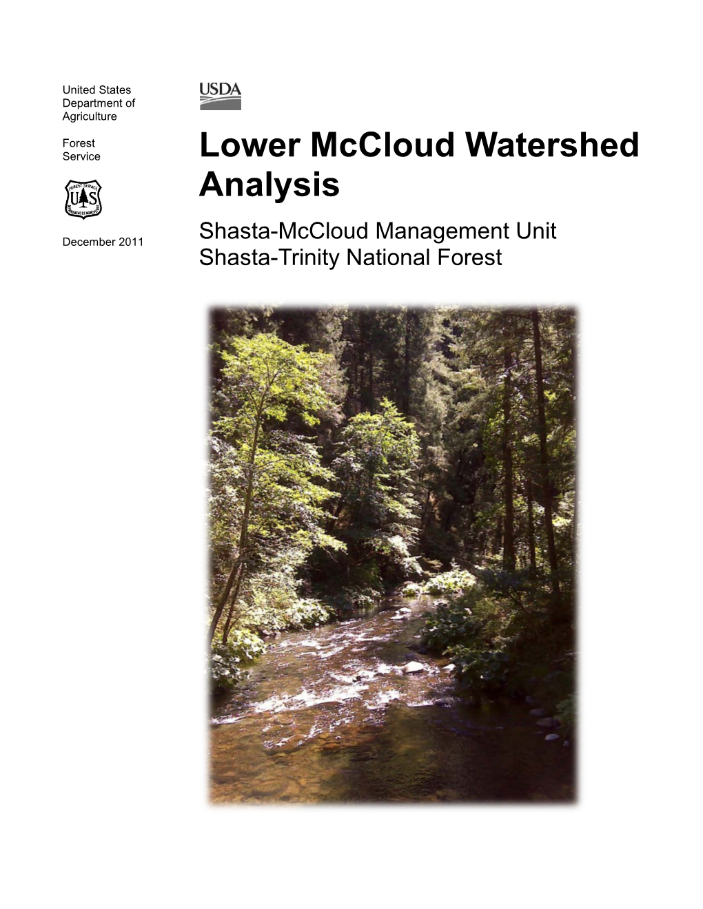 Lower Mccloud Watershed Analysis