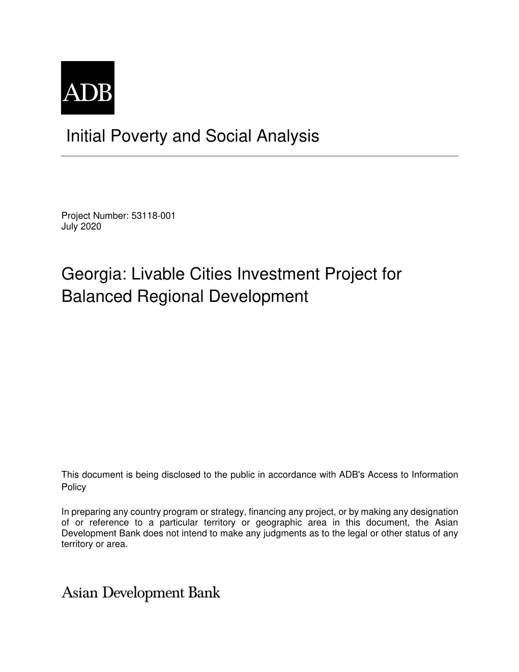 53118-001: Livable Cities Investment Project for Balanced Regional