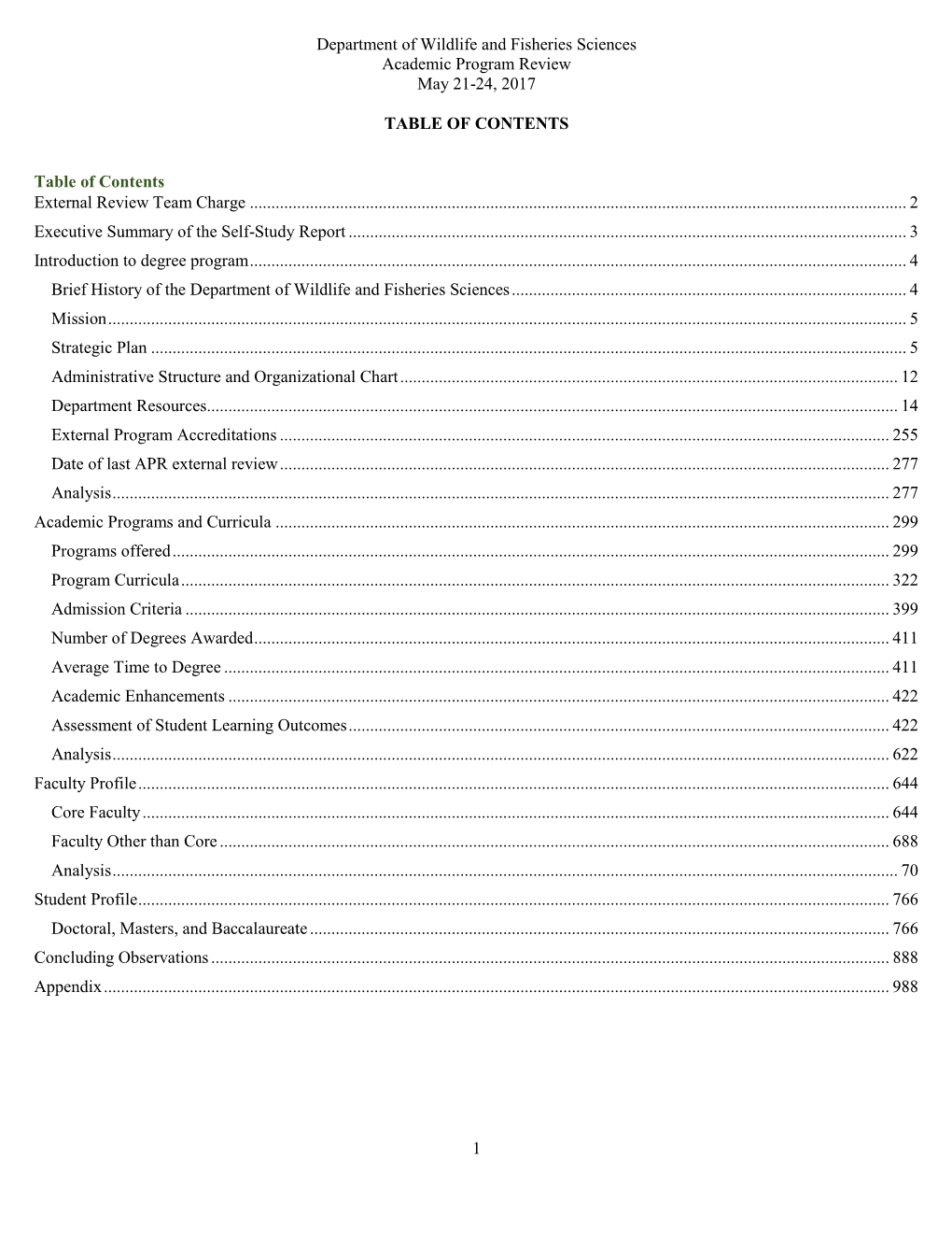 Deparmtne of Wildife and Fisheries Self-Study 2017