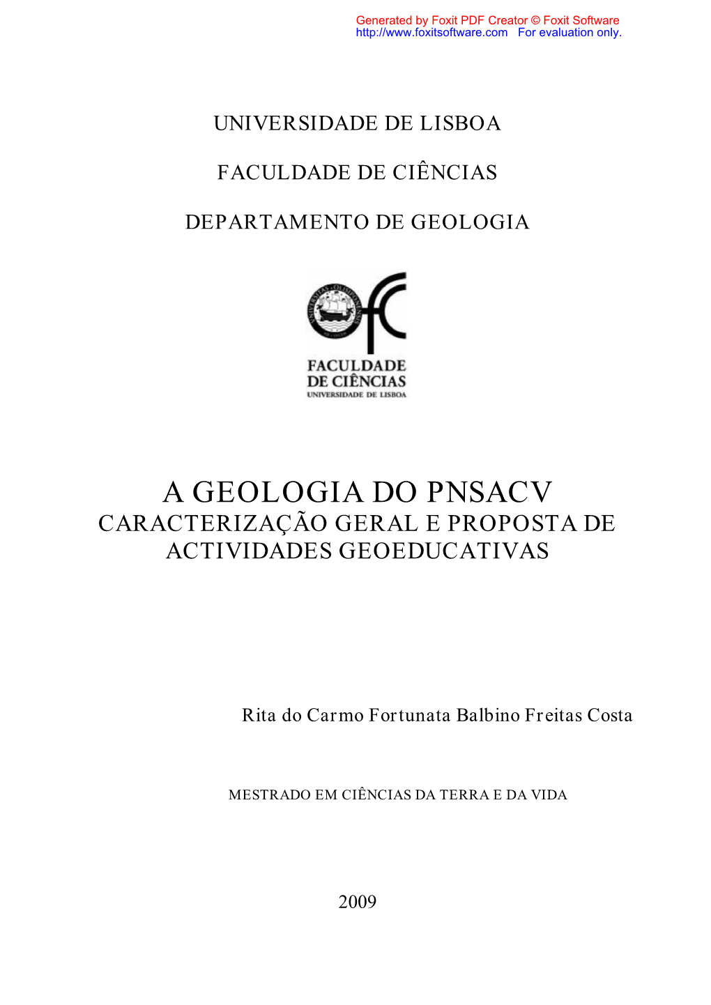 A Geologia Do Pnsacv Caracterização Geral E Proposta De Actividades Geoeducativas