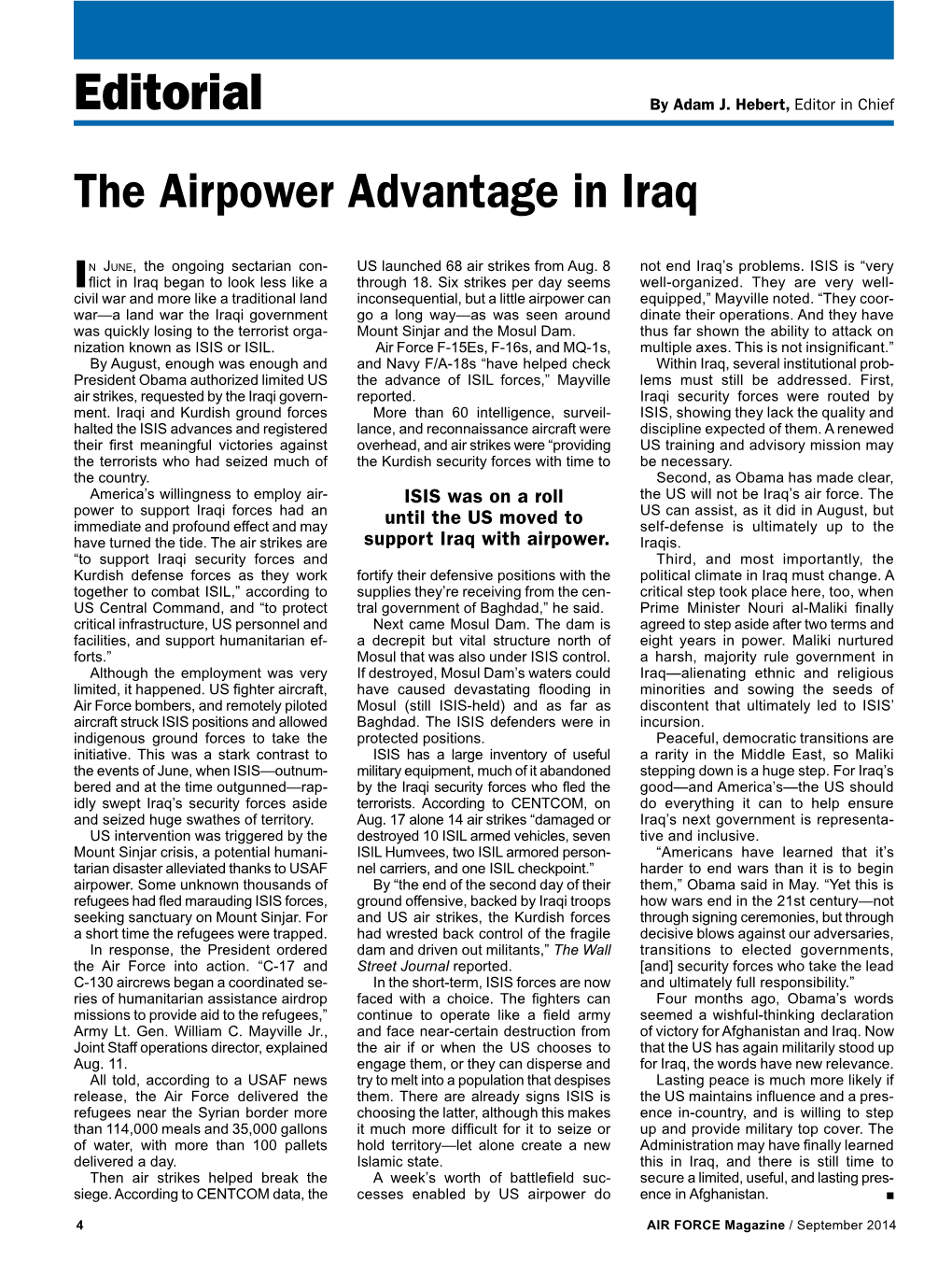 The Airpower Advantage in Iraq