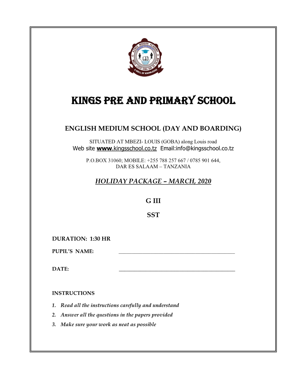 Kings Pre and Primary School