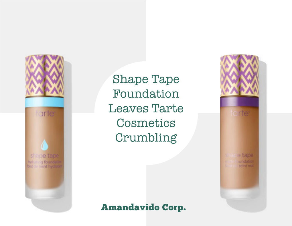 Shape Tape Foundation Leaves Tarte Cosmetics Crumbling