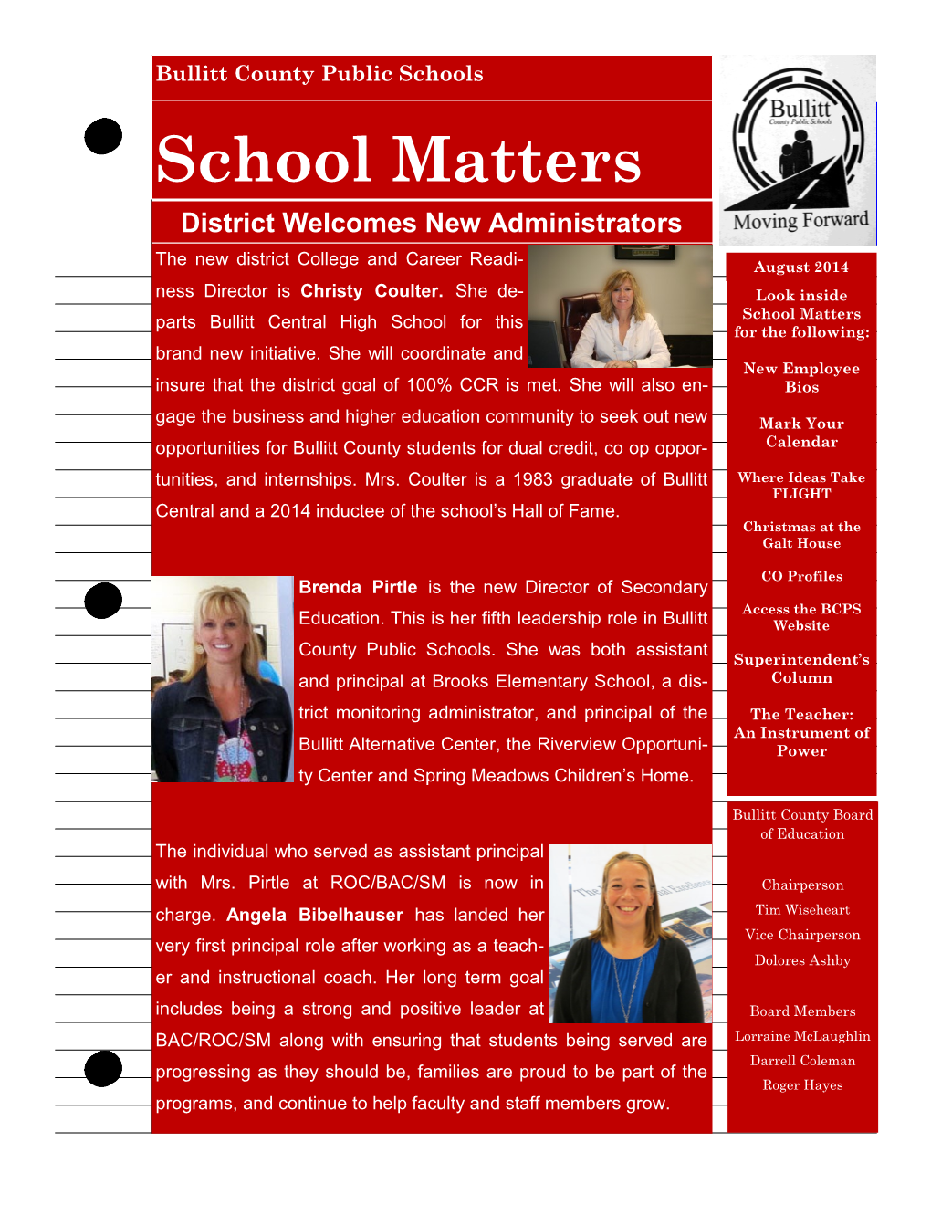 School Matters District Welcomes New Administrators