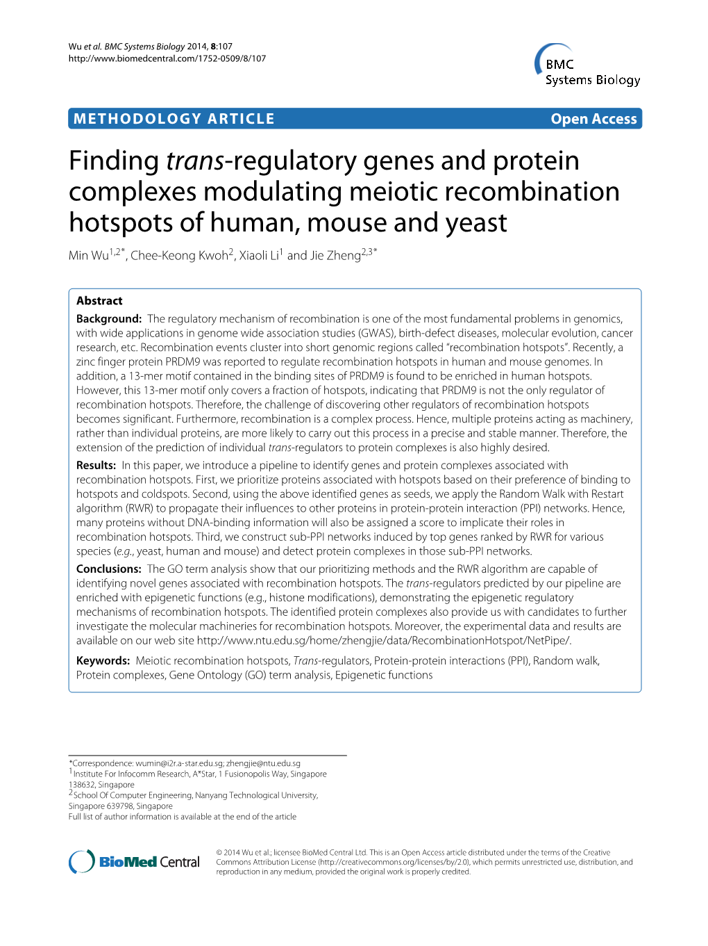 Finding Trans-Regulatory Genes and Protein Complexes Modulating
