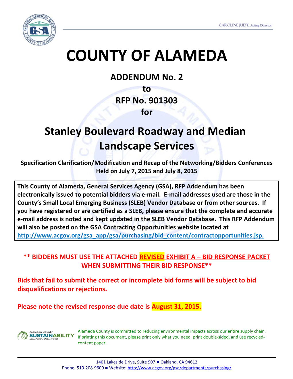 901303-Addendum-Stanley Blvd. Roadway Landscapes Services