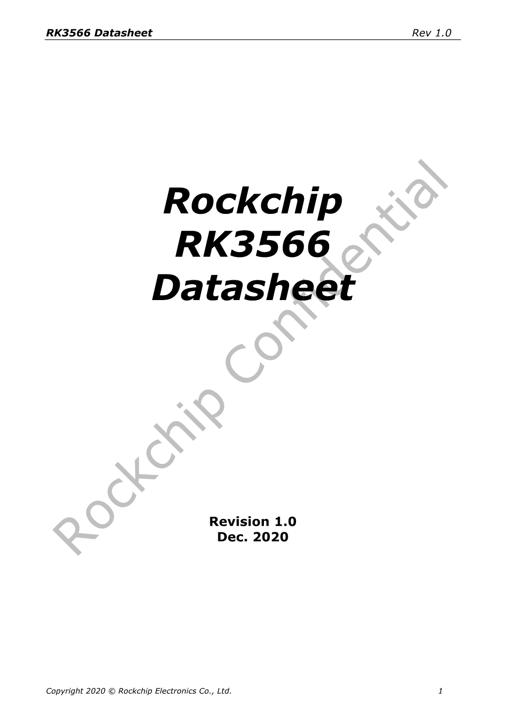 Rockchip RK3566 Datasheet