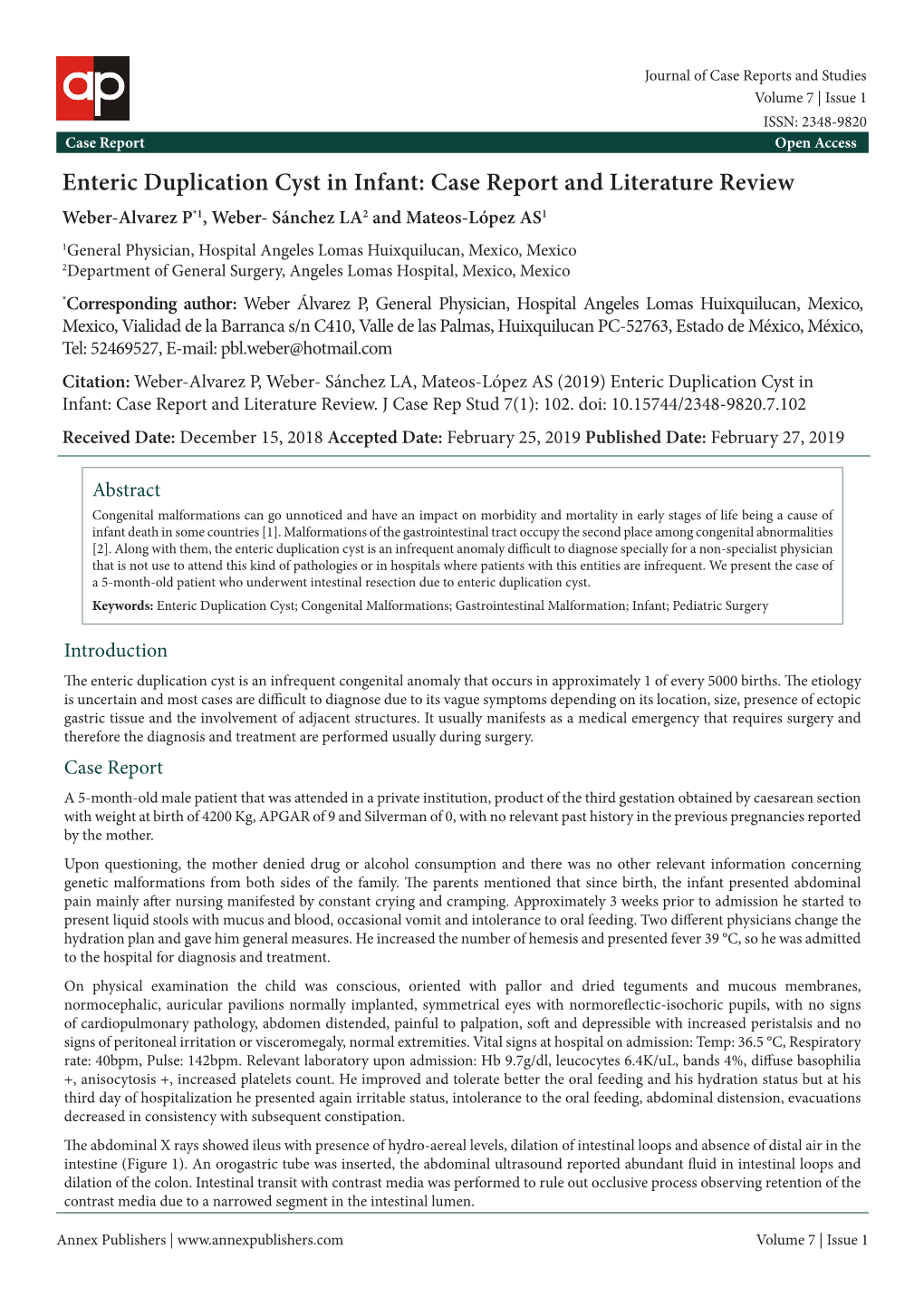 Enteric Duplication Cyst in Infant