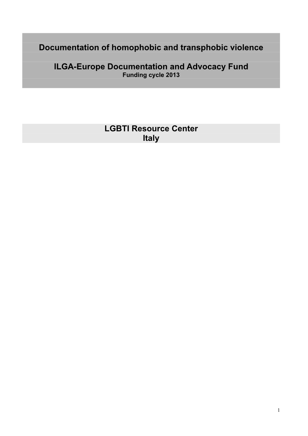 LGBTI Resource Center Italy