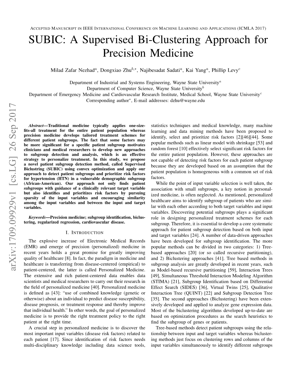 A Supervised Bi-Clustering Approach for Precision Medicine