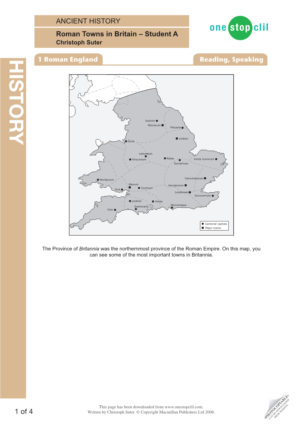 Roman Towns in Britain – Student a Christoph Suter