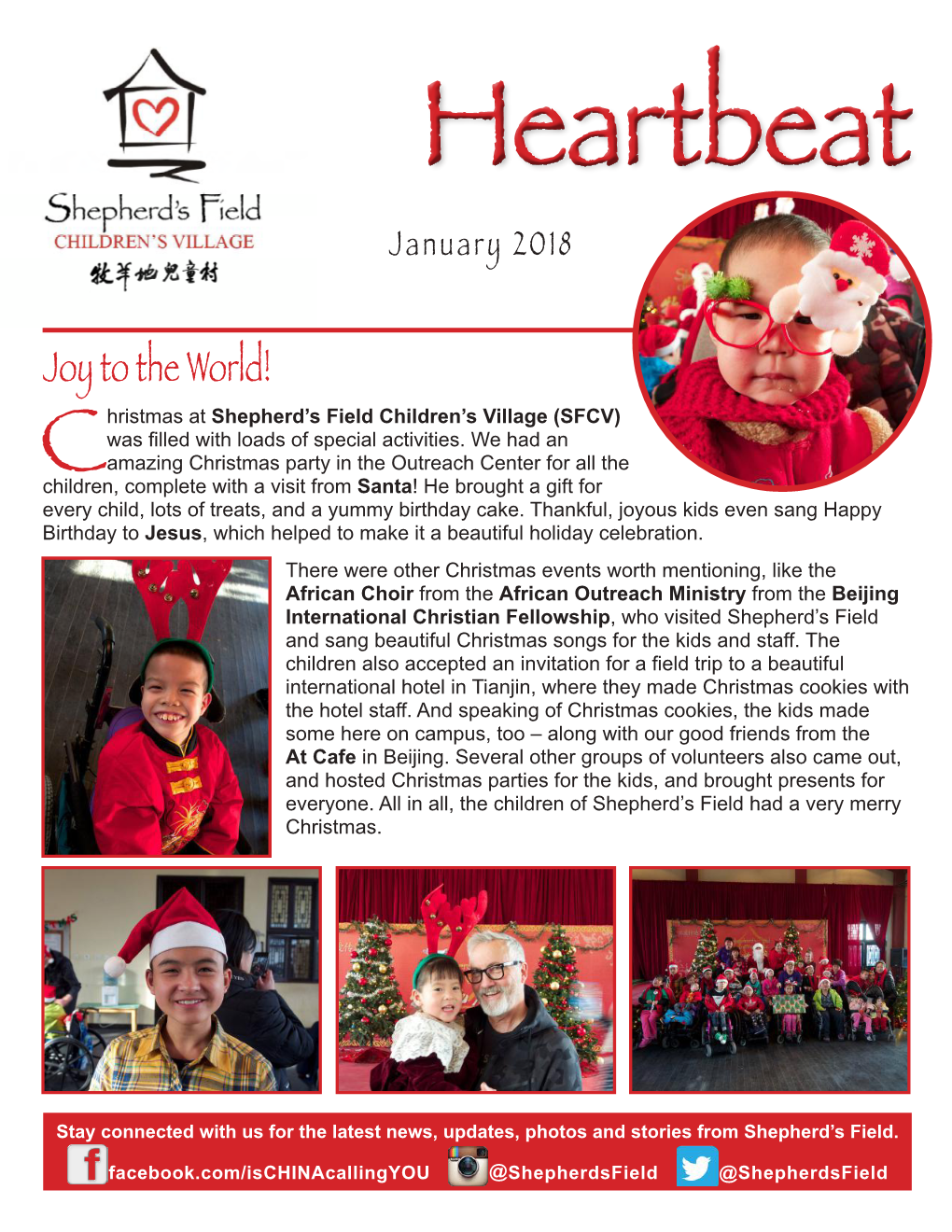 Joy to the World! Hristmas at Shepherd’S Field Children’S Village (SFCV) Was Filled with Loads of Special Activities