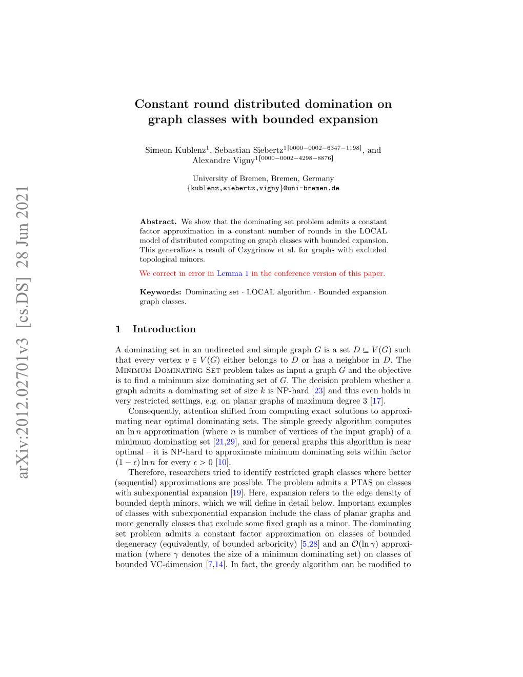 Arxiv:2012.02701V3 [Cs.DS] 28 Jun 2021 (Sequential) Approximations Are Possible