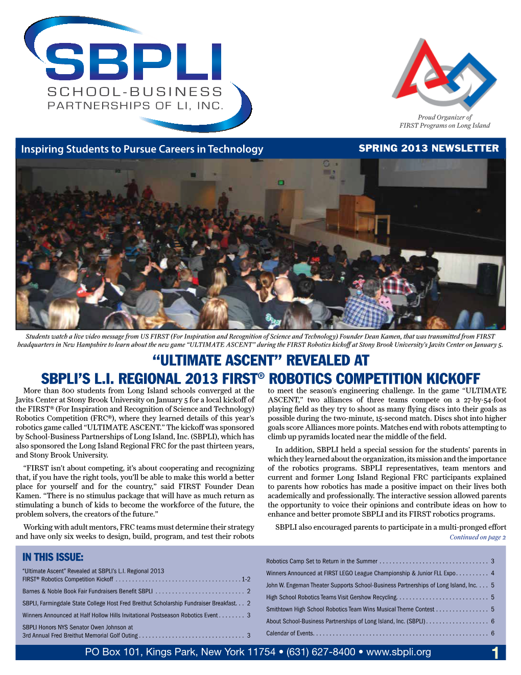 “Ultimate Ascent” Revealed at Sbpli's L.I. Regional 2013