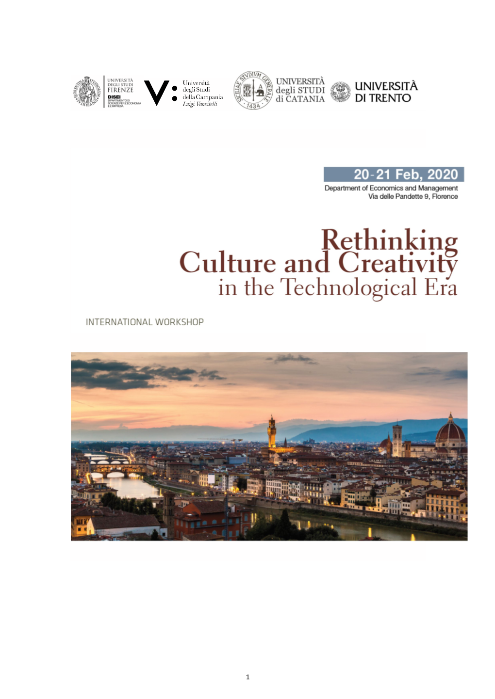 Rethinking Culture a Nd Creativity in the Technological Era